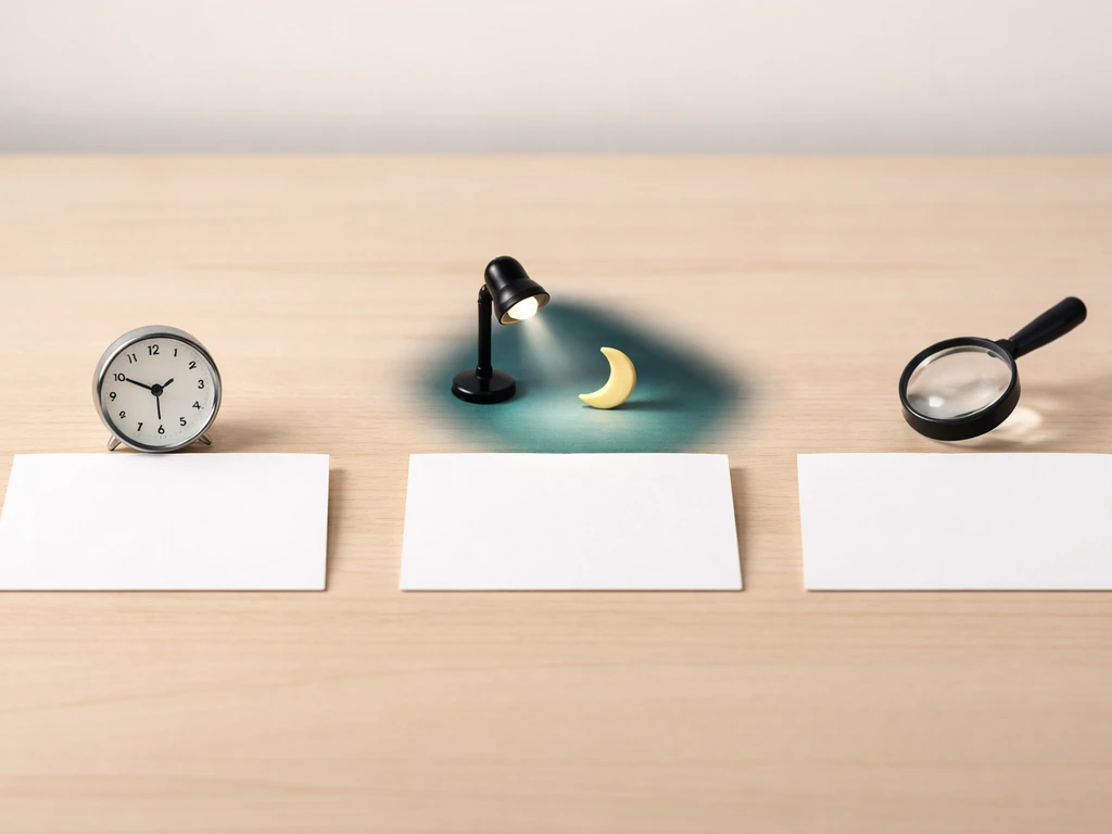 Minimal photo of three bird-idiom cards laid on a table with simple visual cues for early, night, and bird’s-eye.
