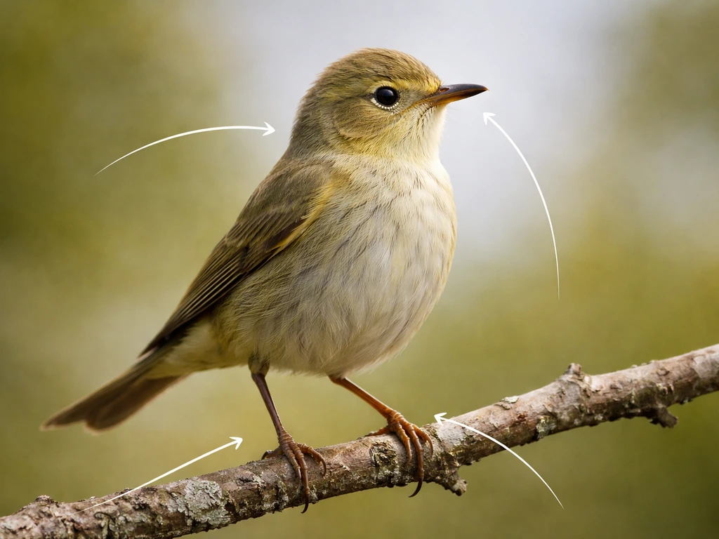 Close-up of a small perched passerine on a branch, showing upright posture and fine bill.