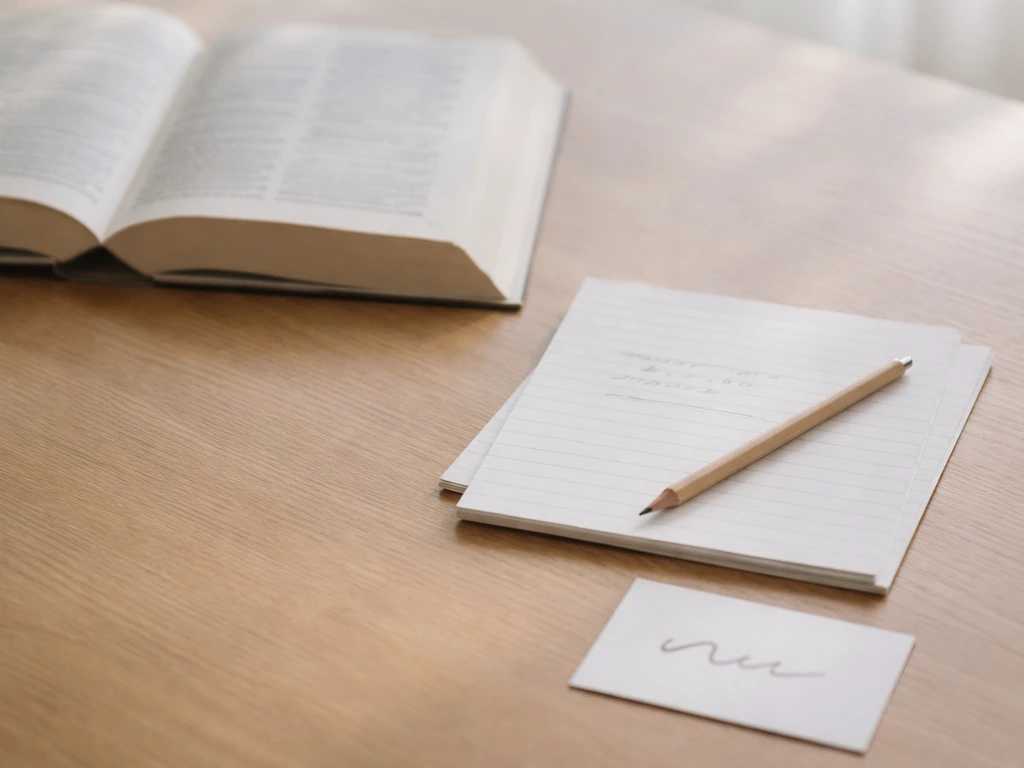 An open dictionary, blank notebook, and phonetic-like card on a wooden table showing confusing “wawa” contexts.